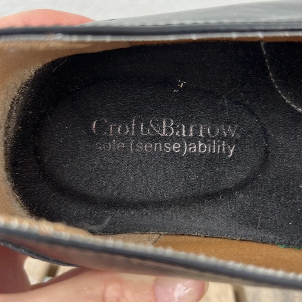 Croft & Barrow Leather Slip On Loafers Black Size 9 - Picture 8 of 9